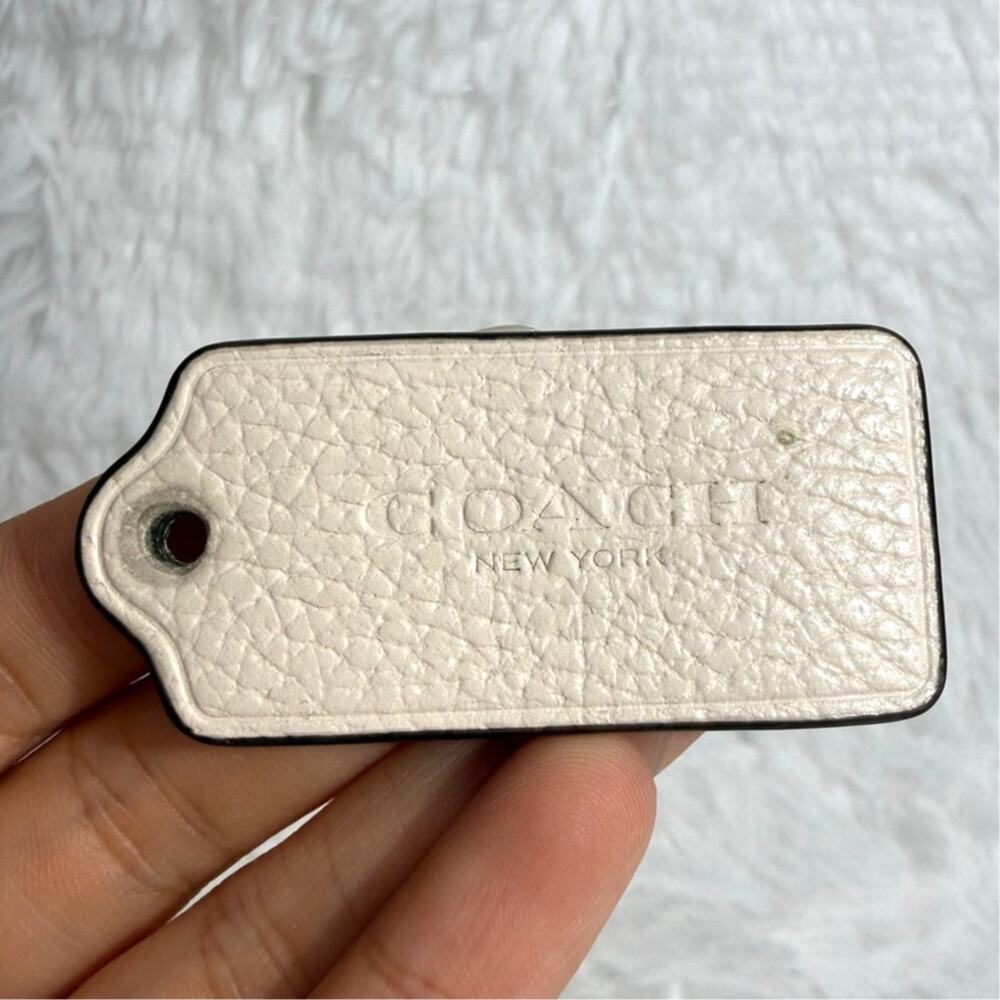 2" COACH Bone Fob Bag Charm Hang tag Hangtag
